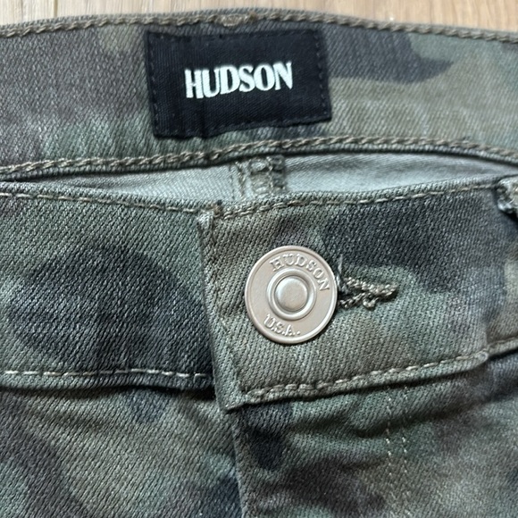 NWOT Hudson Midrise Nico Super skinny Ankle  Camo Jeans Green Soze 28 0100 - Picture 4 of 9
